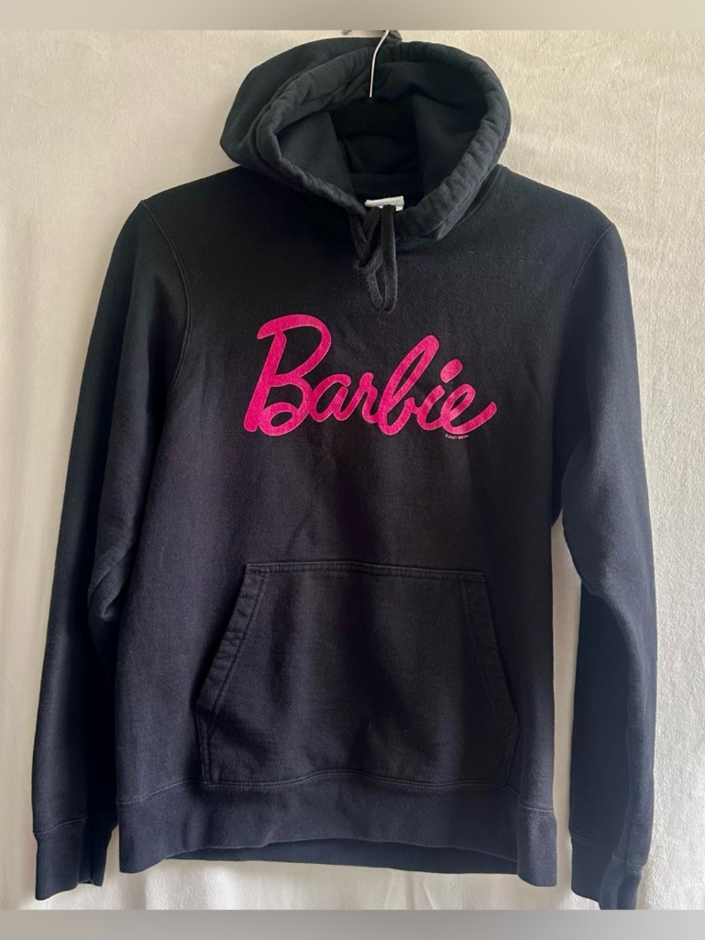 Barbie Black Hoodie with Bright Pink Script
